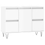 Glossy white engineered wood bathroom cabinet 80x33x60 cm by vidaXL, bathroom vanities - Ref: Foro24-831654, Price: 113,91 €,...