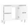 Mueble de baño madera de ingeniería blanco brillo 80x33x60 cm de vidaXL, Tocadores de baño - Ref: Foro24-831654, Precio: 113,...