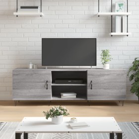 Sonoma gray engineered wood TV cabinet 150x30x50 cm by vidaXL, TV Furniture - Ref: Foro24-829098, Price: 96,99 €, Discount: %