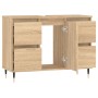 Mueble de baño madera de ingeniería roble Sonoma 80x33x60 cm de vidaXL, Tocadores de baño - Ref: Foro24-831647, Precio: 98,36...