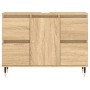 Sonoma oak engineered wood bathroom cabinet 80x33x60 cm by vidaXL, bathroom vanities - Ref: Foro24-831647, Price: 98,99 €, Di...