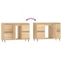 Mueble de baño madera de ingeniería roble Sonoma 80x33x60 cm de vidaXL, Tocadores de baño - Ref: Foro24-831647, Precio: 98,36...