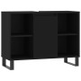 Mueble de baño madera de ingeniería negro 80x33x60 cm de vidaXL, Tocadores de baño - Ref: Foro24-831637, Precio: 59,99 €, Des...