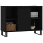 Mueble de baño madera de ingeniería negro 80x33x60 cm de vidaXL, Tocadores de baño - Ref: Foro24-831637, Precio: 59,99 €, Des...