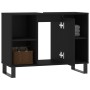 Mueble de baño madera de ingeniería negro 80x33x60 cm de vidaXL, Tocadores de baño - Ref: Foro24-831637, Precio: 59,99 €, Des...