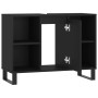 Mueble de baño madera de ingeniería negro 80x33x60 cm de vidaXL, Tocadores de baño - Ref: Foro24-831637, Precio: 59,99 €, Des...