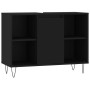 Mueble de baño madera de ingeniería negro 80x33x60 cm de vidaXL, Tocadores de baño - Ref: Foro24-831629, Precio: 56,13 €, Des...