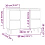 Mueble de baño madera de ingeniería blanco 80x33x60 cm de vidaXL, Tocadores de baño - Ref: Foro24-831652, Precio: 94,17 €, De...