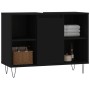 Mueble de baño madera de ingeniería negro 80x33x60 cm de vidaXL, Tocadores de baño - Ref: Foro24-831629, Precio: 56,13 €, Des...