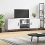 Mueble para TV madera de ingeniería blanco 150x30x50 cm de vidaXL, Muebles TV - Ref: Foro24-829108, Precio: 107,05 €, Descuen...