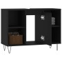 Mueble de baño madera de ingeniería negro 80x33x60 cm de vidaXL, Tocadores de baño - Ref: Foro24-831629, Precio: 56,13 €, Des...