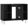 Mueble de baño madera de ingeniería negro 80x33x60 cm de vidaXL, Tocadores de baño - Ref: Foro24-831629, Precio: 56,13 €, Des...