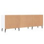 White engineered wood TV cabinet 150x30x50 cm by vidaXL, TV Furniture - Ref: Foro24-829108, Price: 109,47 €, Discount: %