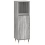 Gray Sonoma plywood bathroom cabinet 30x30x100 cm by vidaXL, bathroom vanities - Ref: Foro24-831554, Price: 53,76 €, Discount: %