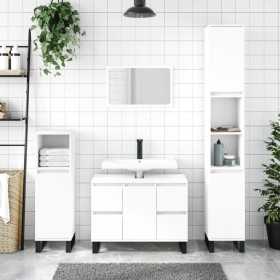 Mueble de baño madera de ingeniería blanco 80x33x60 cm de vidaXL, Tocadores de baño - Ref: Foro24-831660, Precio: 95,54 €, De...