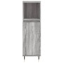 Gray Sonoma plywood bathroom cabinet 30x30x100 cm by vidaXL, bathroom vanities - Ref: Foro24-831554, Price: 53,76 €, Discount: %