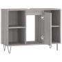 Mueble de baño madera de ingeniería gris Sonoma 80x33x60 cm de vidaXL, Tocadores de baño - Ref: Foro24-831634, Precio: 55,85 ...