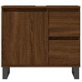 Armario de baño madera contrachapada marrón roble 65x33x60 cm de vidaXL, Tocadores de baño - Ref: Foro24-831619, Precio: 64,5...