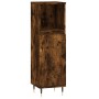 Armario de baño madera contrachapada roble ahumado 30x30x100 cm de vidaXL, Tocadores de baño - Ref: Foro24-831553, Precio: 50...