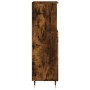 Armario de baño madera contrachapada roble ahumado 30x30x100 cm de vidaXL, Tocadores de baño - Ref: Foro24-831553, Precio: 50...