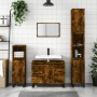 Mueble de baño madera de ingeniería roble ahumado 80x33x60 cm de vidaXL, Tocadores de baño - Ref: Foro24-831665, Precio: 86,9...