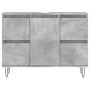 Mueble de baño madera de ingeniería gris hormigón 80x33x60 cm de vidaXL, Tocadores de baño - Ref: Foro24-831656, Precio: 92,5...