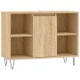 Mueble de baño madera de ingeniería roble Sonoma 80x33x60 cm de vidaXL, Tocadores de baño - Ref: Foro24-831631, Precio: 57,85...