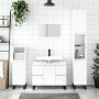 Glossy white engineered wood bathroom cabinet 80x33x60 cm by vidaXL, bathroom vanities - Ref: Foro24-831662, Price: 118,14 €,...