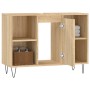 Mueble de baño madera de ingeniería roble Sonoma 80x33x60 cm de vidaXL, Tocadores de baño - Ref: Foro24-831631, Precio: 57,85...