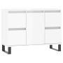 Mueble de baño madera de ingeniería blanco brillo 80x33x60 cm de vidaXL, Tocadores de baño - Ref: Foro24-831662, Precio: 114,...