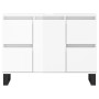 Glossy white engineered wood bathroom cabinet 80x33x60 cm by vidaXL, bathroom vanities - Ref: Foro24-831662, Price: 114,79 €,...