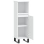 White engineered wood bathroom cabinet 30x30x100 cm by vidaXL, bathroom vanities - Ref: Foro24-831564, Price: 51,79 €, Discou...