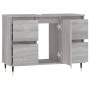 Mueble de baño madera de ingeniería gris Sonoma 80x33x60 cm de vidaXL, Tocadores de baño - Ref: Foro24-831650, Precio: 75,99 ...