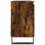 Armario de baño madera contrachapada roble ahumado 65x33x60 cm de vidaXL, Tocadores de baño - Ref: Foro24-831617, Precio: 68,...