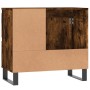 Armario de baño madera contrachapada roble ahumado 65x33x60 cm de vidaXL, Tocadores de baño - Ref: Foro24-831617, Precio: 68,...