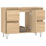 Mueble de baño madera de ingeniería roble Sonoma 80x33x60 cm de vidaXL, Tocadores de baño - Ref: Foro24-831655, Precio: 119,3...