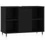 Mueble de baño madera de ingeniería negro 80x33x60 cm de vidaXL, Tocadores de baño - Ref: Foro24-831621, Precio: 57,21 €, Des...