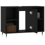 Mueble de baño madera de ingeniería negro 80x33x60 cm de vidaXL, Tocadores de baño - Ref: Foro24-831621, Precio: 57,21 €, Des...