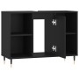 Mueble de baño madera de ingeniería negro 80x33x60 cm de vidaXL, Tocadores de baño - Ref: Foro24-831621, Precio: 57,21 €, Des...