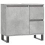 Armario de baño madera contrachapada gris hormigón 65x33x60 cm de vidaXL, Tocadores de baño - Ref: Foro24-831616, Precio: 72,...