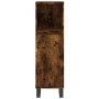 Armario de baño madera contrachapada roble ahumado 30x30x100 cm de vidaXL, Tocadores de baño - Ref: Foro24-831569, Precio: 49...