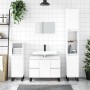 Glossy white plywood bathroom cabinet 30x30x100 cm by vidaXL, bathroom vanities - Ref: Foro24-831566, Price: 58,70 €, Discoun...