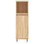 Armario de baño madera contrachapada roble Sonoma 30x30x100 cm de vidaXL, Tocadores de baño - Ref: Foro24-831551, Precio: 58,...