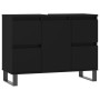 Mueble de baño madera de ingeniería negro 80x33x60 cm de vidaXL, Tocadores de baño - Ref: Foro24-831661, Precio: 82,92 €, Des...