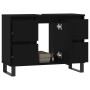 Mueble de baño madera de ingeniería negro 80x33x60 cm de vidaXL, Tocadores de baño - Ref: Foro24-831661, Precio: 82,92 €, Des...