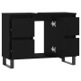 Mueble de baño madera de ingeniería negro 80x33x60 cm de vidaXL, Tocadores de baño - Ref: Foro24-831661, Precio: 82,92 €, Des...