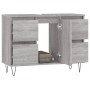 Sonoma gray engineered wood bathroom cabinet 80x33x60 cm by vidaXL, bathroom vanities - Ref: Foro24-831658, Price: 83,78 €, D...