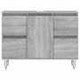 Sonoma gray engineered wood bathroom cabinet 80x33x60 cm by vidaXL, bathroom vanities - Ref: Foro24-831658, Price: 83,78 €, D...