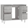 Sonoma gray engineered wood bathroom cabinet 80x33x60 cm by vidaXL, bathroom vanities - Ref: Foro24-831658, Price: 83,78 €, D...