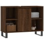 Brown oak engineered wood bathroom cabinet 80x33x60 cm by vidaXL, bathroom vanities - Ref: Foro24-831643, Price: 67,28 €, Dis...